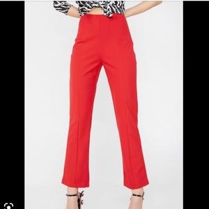 REVOLVE Tiger Mist red high waist straight pants XS